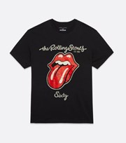 New Look Black the Rolling Stone Logo T-Shirt